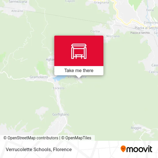 Verrucolette Schools map