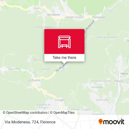 Via Modenese, 724 map