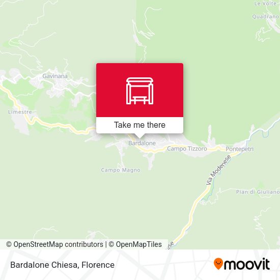 Bardalone Chiesa map