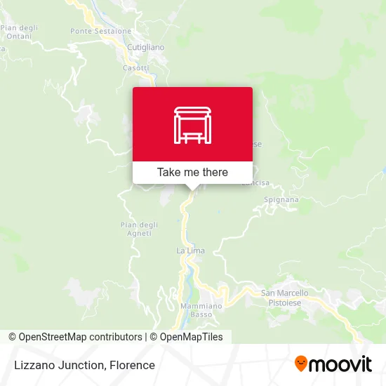 Lizzano Junction map