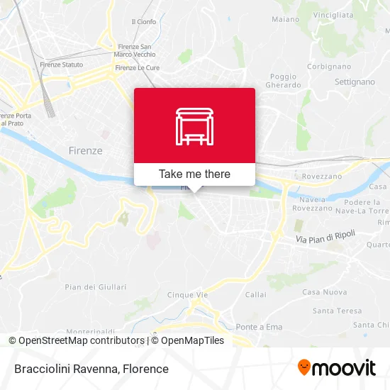 Bracciolini Ravenna map