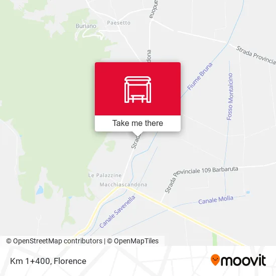 Km 1+400 map