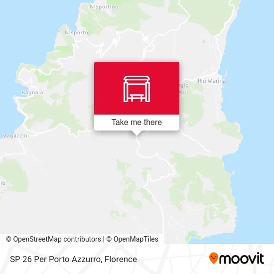 SP 26 Per Porto Azzurro map