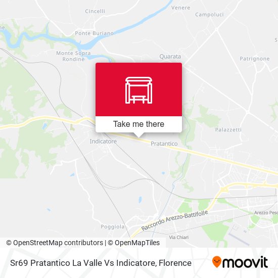 Sr69 Pratantico La Valle Vs Indicatore map