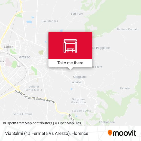 Via Salmi (1a Fermata Vs Arezzo) map