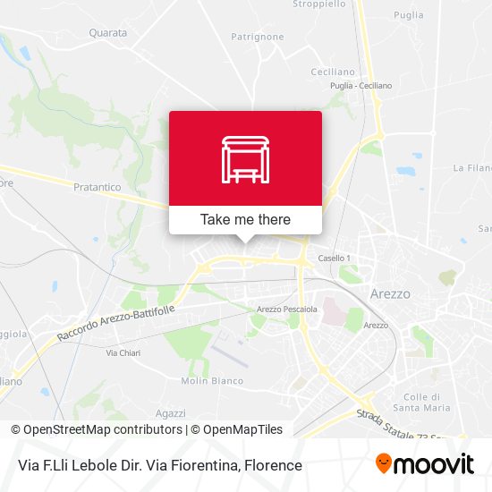 Via F.Lli Lebole Dir. Via Fiorentina map