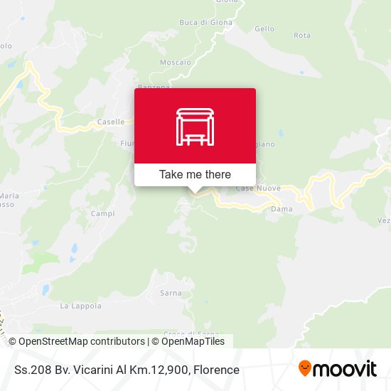 Ss.208 Bv. Vicarini Al Km.12,900 map
