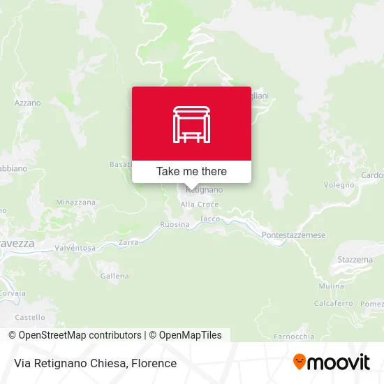Via Retignano Chiesa map