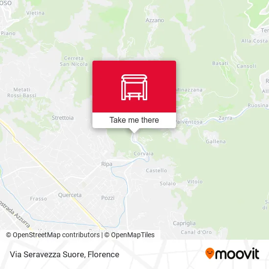 Via Seravezza Suore map