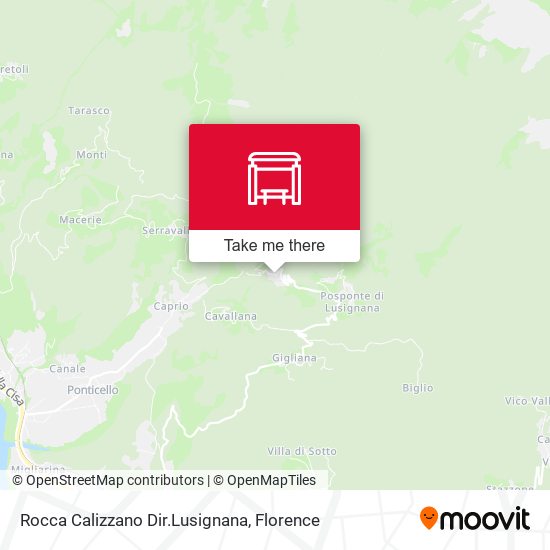 Rocca Calizzano Dir.Lusignana map
