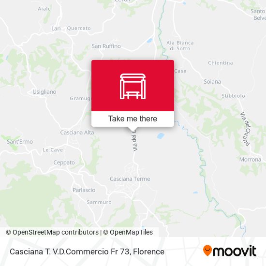 Casciana T. V.D.Commercio Fr 73 map