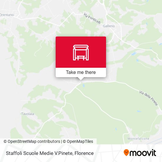 Staffoli Scuole Medie V.Pinete map