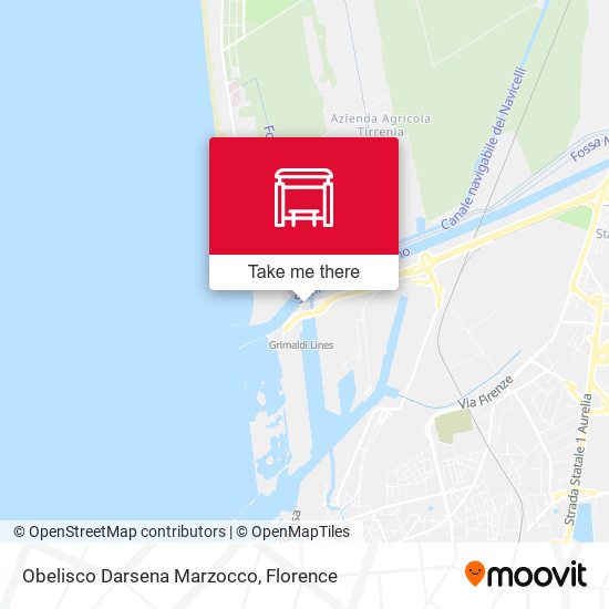 Obelisco Darsena Marzocco map
