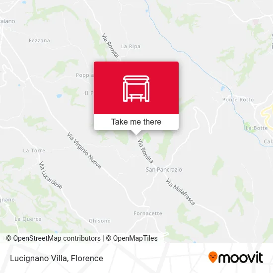 Lucignano Villa map