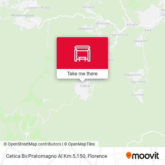 Cetica Bv.Pratomagno Al Km.5,150 map