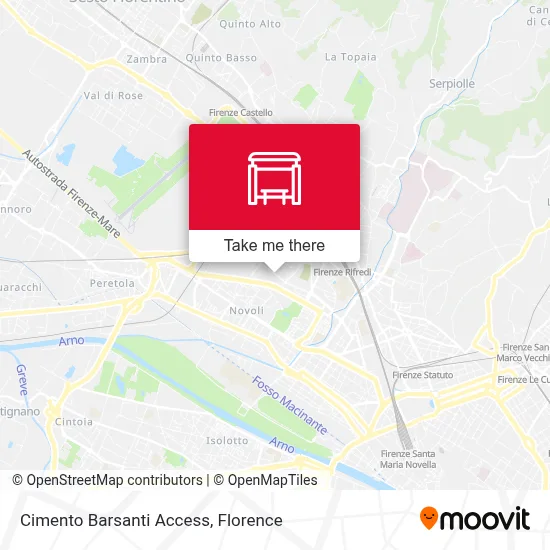 Cimento Barsanti Access map