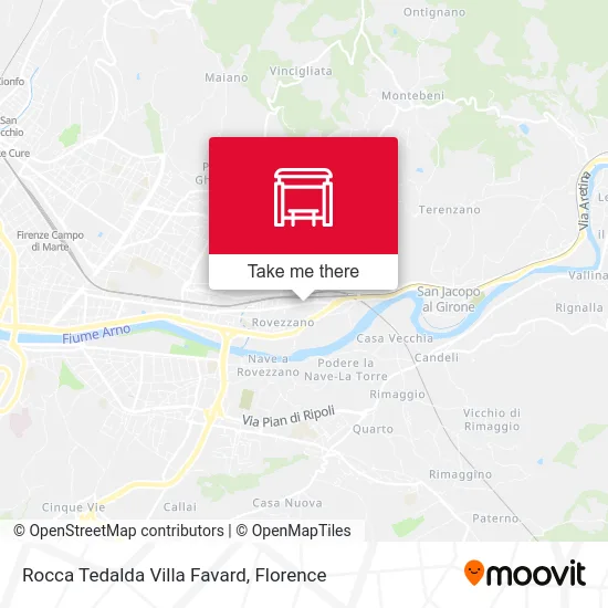 Rocca Tedalda Villa Favard map