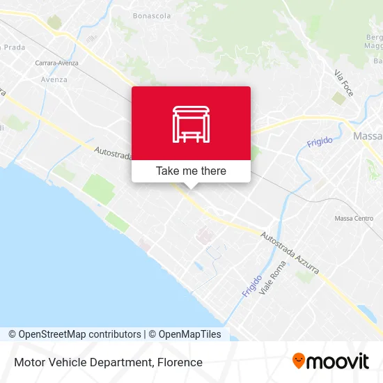 Motor Vehicle Department map
