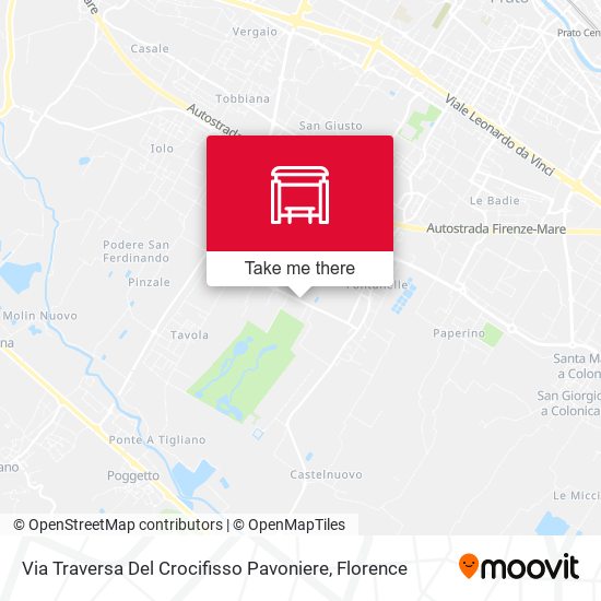 Via Traversa Del Crocifisso Pavoniere map