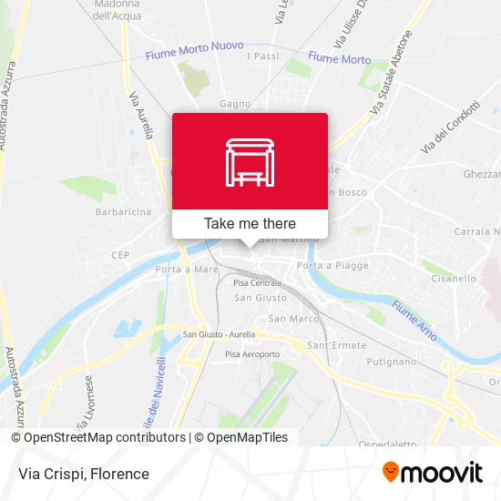 Via Crispi map
