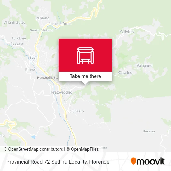 Provincial Road 72-Sedina Locality map