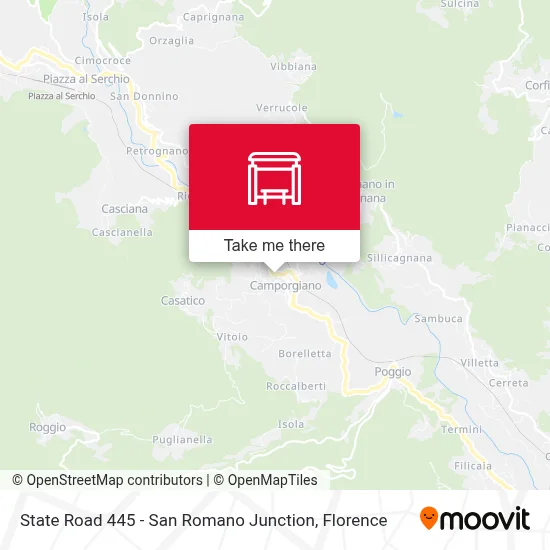State Road 445 - San Romano Junction map