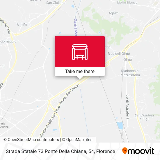 Strada Statale 73 Ponte Della Chiana, 54 map