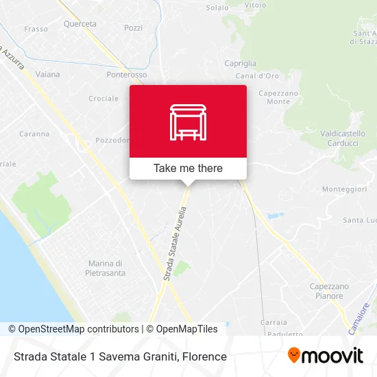 Strada Statale 1 Savema Graniti map