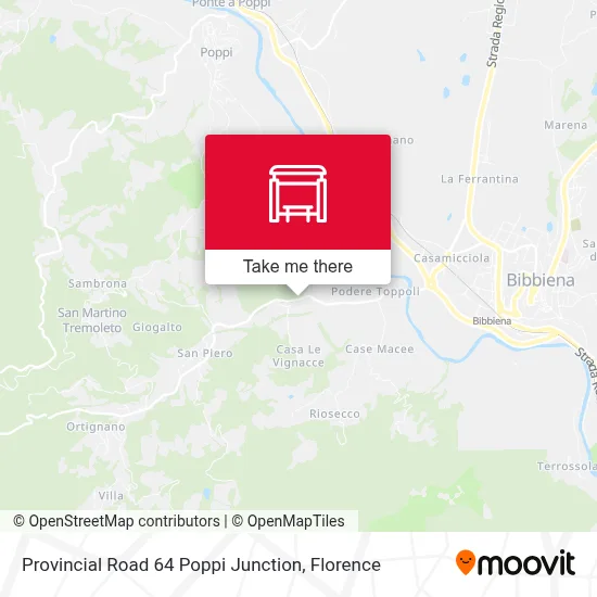 Provincial Road 64 Poppi Junction map