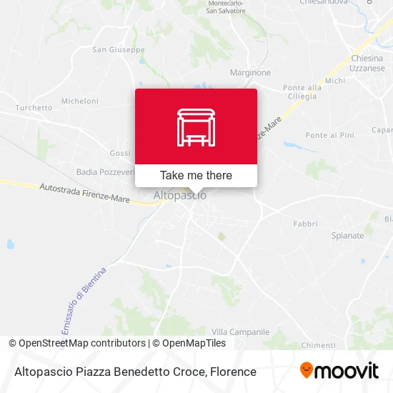 Altopascio Piazza Benedetto Croce map