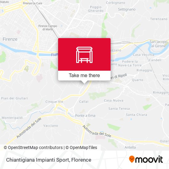 Chiantigiana Impianti Sport map