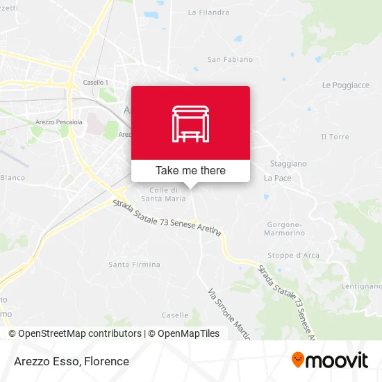 Arezzo Esso map