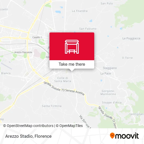 Arezzo Stadio map