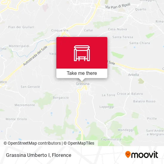 Grassina Umberto I map