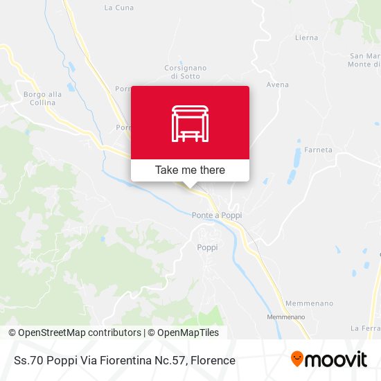 Ss.70 Poppi Via Fiorentina Nc.57 map