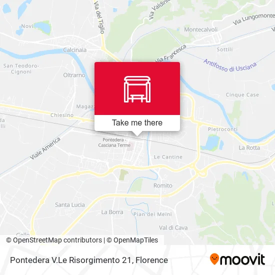 Pontedera V.Le Risorgimento 21 map