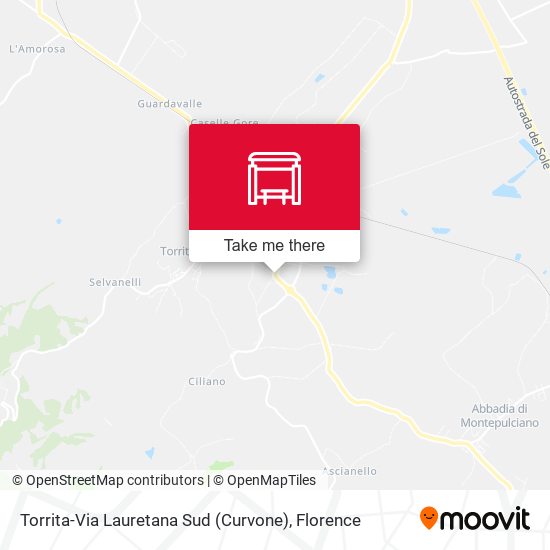 Torrita-Via Lauretana Sud (Curvone) map