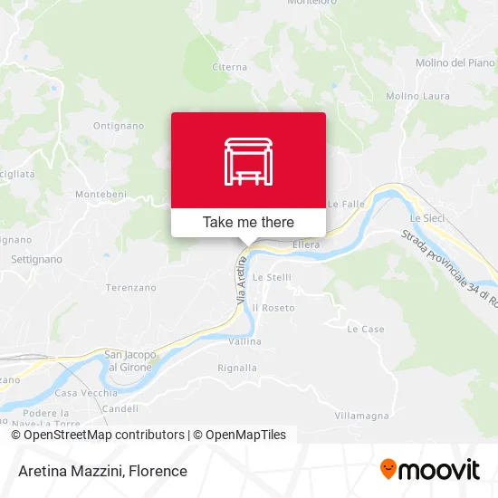 Aretina Mazzini map