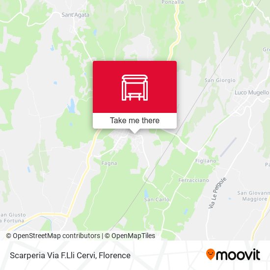 Scarperia Via F.Lli Cervi map