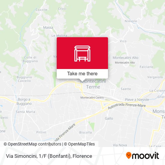 Via Simoncini, 1/F (Bonfanti) map