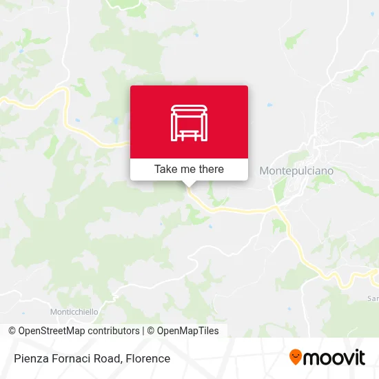 Pienza Fornaci Road map