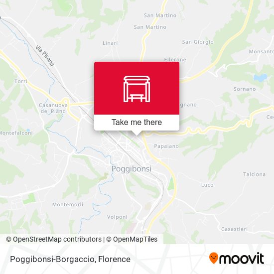 Poggibonsi-Borgaccio map