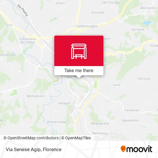 Via Senese Agip map