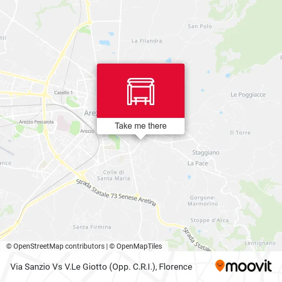 Via Sanzio Vs V.Le Giotto (Opp. C.R.I.) map