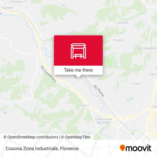 Cusona Zona Industriale map