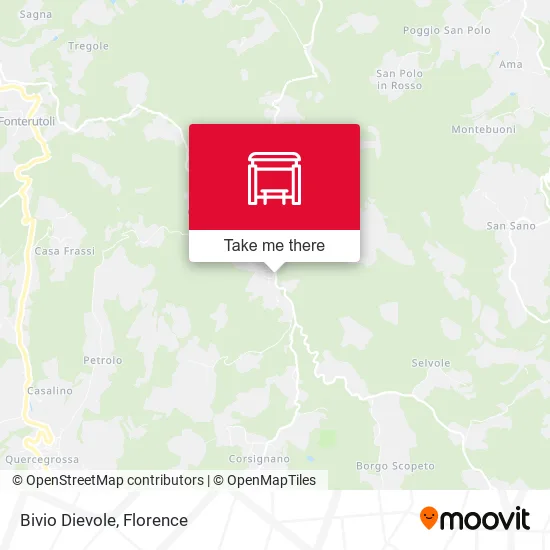 Bivio Dievole map