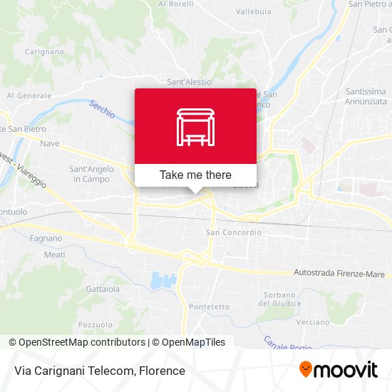 Via Carignani Telecom map