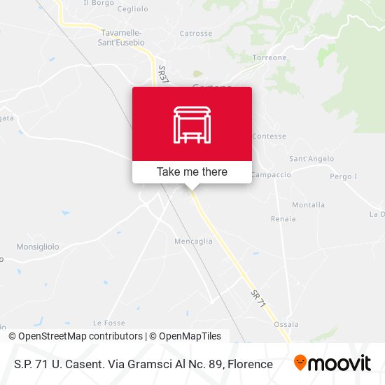 S.P. 71 U. Casent. Via Gramsci Al Nc. 89 map