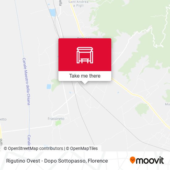 Rigutino Ovest - Dopo Sottopasso map