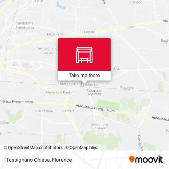 Tassignano Chiesa map